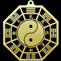 Copper Bagua Mirror Flat Mirror Animal Head Mirror Opening Ornaments Tai Chi Yin and Yang Mirror