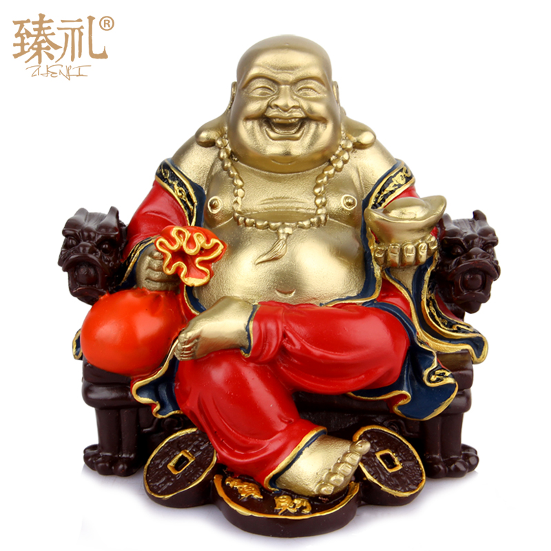 Hand painted copper Miller Buddha Swing parts office parts crafts