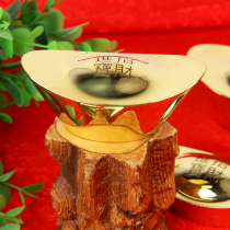  Brass gold ingot ornaments Solid copper gold ingot Solid copper ingot solid handicraft ornaments