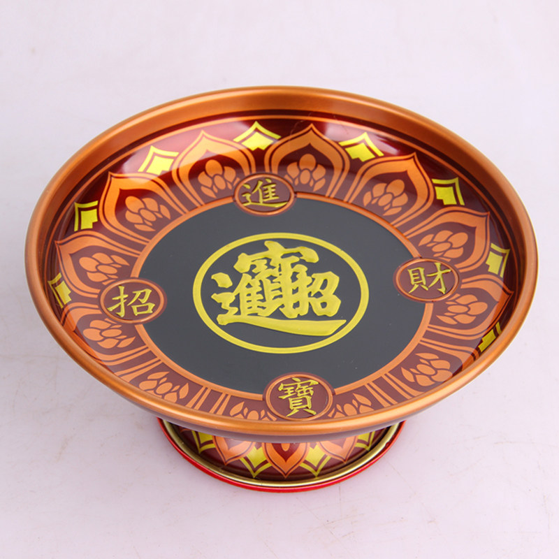 Alloy lotus fruit plate alloy Jinbao fruit plate for Buddha fruit plate ornaments