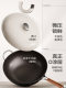 Uncoated Enamel Iron Wok for Home Cooking, Suitable for Induction Cookers and Gas Stoves, Non-Stick Flat-Bottomed Wok