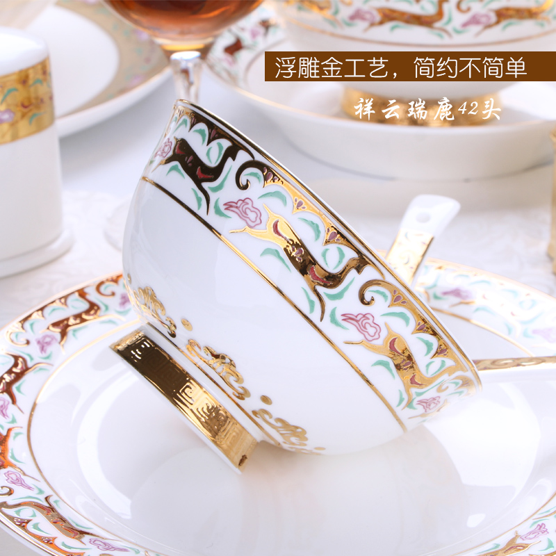 Tang Shanhong rose lead - free ipads China tableware ceramic dish plate combination of Europe type style suits for the Mid - Autumn festival