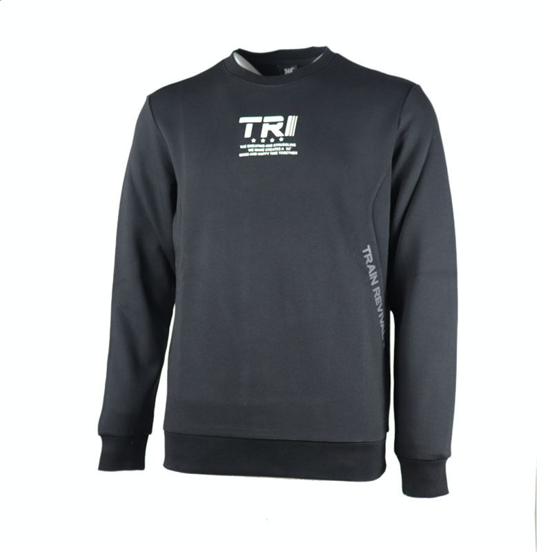 Áo len nam 361 độ đích thực 2019 mùa thu mới cơ sở áo thun 361 áo thun cotton dài tay thể thao nam 4014A - Thể thao lông cừu / jumper áo khoác thu đông nữ