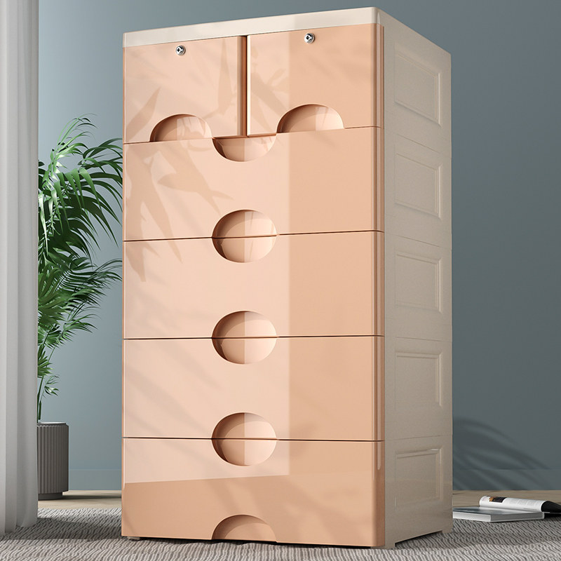 Hongjia thick drawer storage cabinet household baby children's clothes storage cabinet multi-layer baby plastic chest of drawers