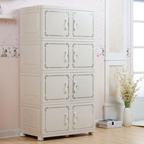 Thickened double-door European wardrobe 75-sided wide plastic drawer storage cabinet Baby cabinet storage finishing cabinet