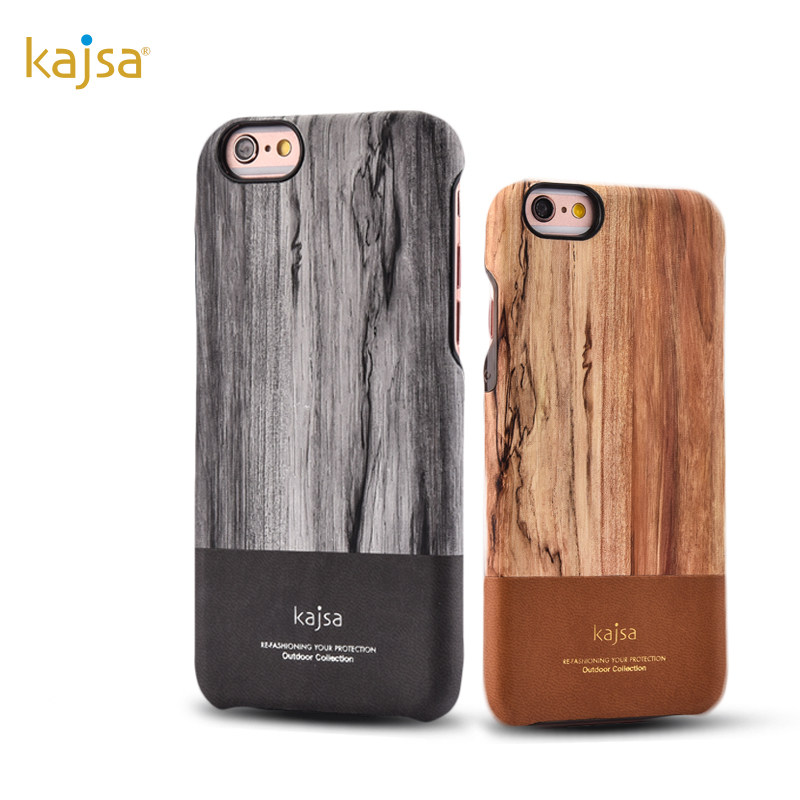 kajsa Outdoor Collection Rosewood Pattern PU Leather Hard Case Cover for Apple iPhone