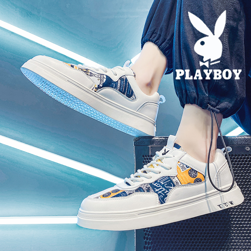 Playboy's shoes summer breathable new trend casual white flat shoes in hundred teenage tide shoes