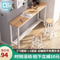 Wall bar table high table home simple modern small bar balcony table long high table milk tea shop table