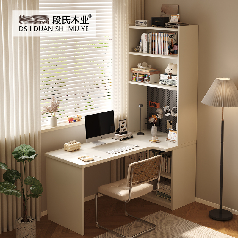 Home Bedroom Corner Desk Student Study Writing Bookcase Bookshelf Integrated Desk Office L-Shaped Corner Computer Desk Home Bedroom Corner Desk Student Study Writing Bookcase Bookshelf Integrated Desk Office L-Shaped Corner Computer Desk