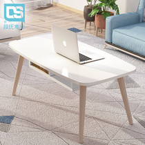 ins style solid wood simple Nordic coffee table small apartment low table creative coffee table easy to install living room modern side