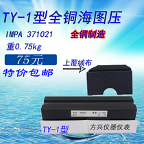 371021 Marine TY-1 all copper chart Zhenshi chart pressure 750g Chart briquetting iron 0 75kg