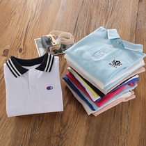 Children polo shirt boy lapel short sleeve T-shirt Summer 2020 new students cotton medium big childrens clothing coat tide