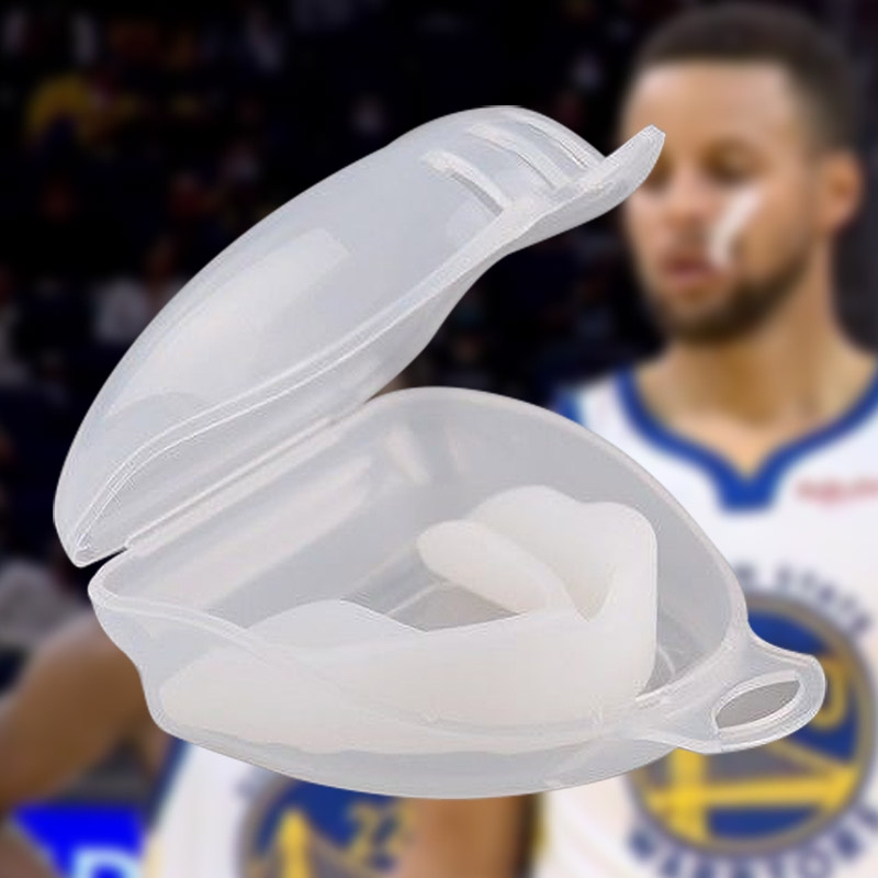 Silicone sports mouthguard basketball boxing taekwondo mouthguard set fight Sanda chewable and anti-wear Curry braces