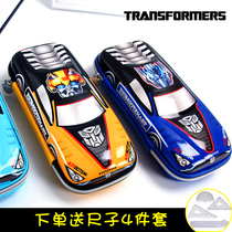 Primary and secondary school students pen bag EVA transformers EVA car pen box Cartoon animation boys large capacity stationery box