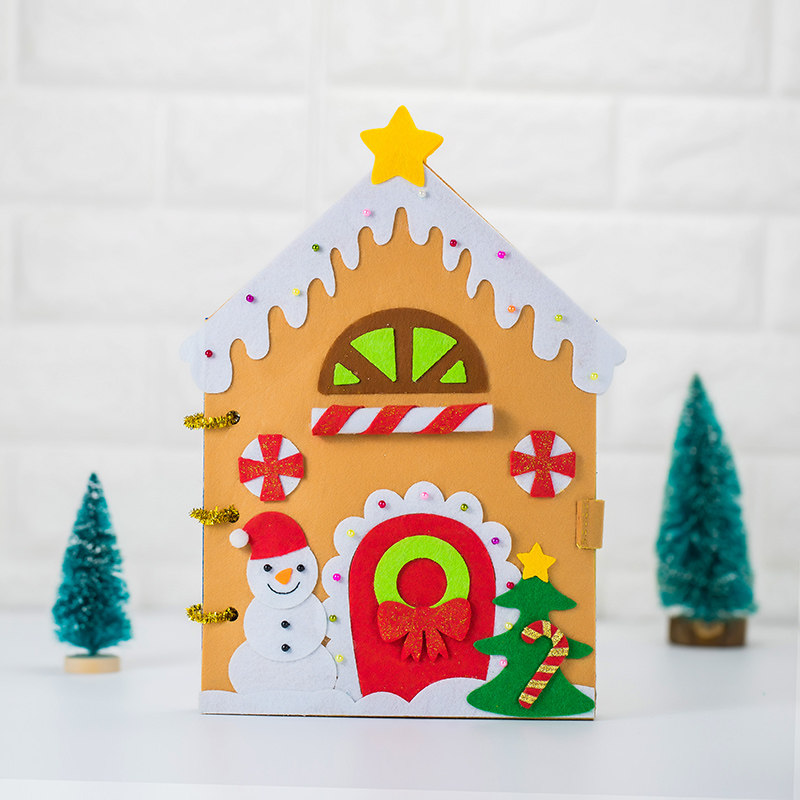 Shibao Christmas gift homemade picture book kindergarten early education cloth book Non-Woven Hand diy material bag shake sound