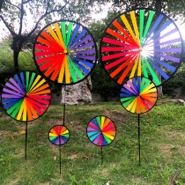 Xibao six rainbow disc turntable cloth windmill real estate scenic spot decoration kindergarten sports entrance dance props