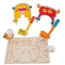 Hibao play together to play golf creative educational wooden hand DIY painting color material childrens toys