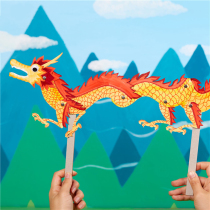 Xibao Dragon Boat Festival handmade diy shadow dance Dragon kindergarten childrens dragon dance making materials package parent-child activities