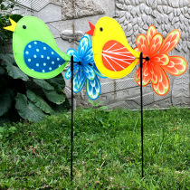 Xibao animal modeling Bird peacock double tail rotating cloth windmill Kindergarten real estate decoration photo props toys