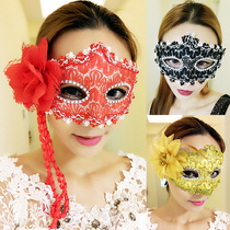 Hipo goddess masquerade party Dragon lace fringe side Flower encircling Princess catwalk mask