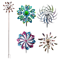 Xibao Nordic Rotating Iron Windmill Kindergarten Ornament Villa Outdoor Courtyard Garden Decoration Solar Luminous