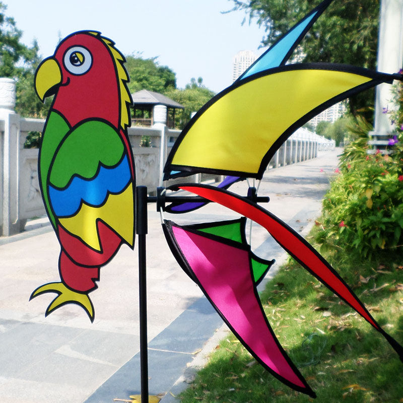 Xibao EVA parrot-shaped cloth windmill real estate villa courtyard outdoor garden kindergarten activity animal decoration