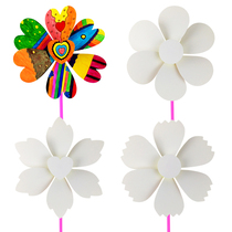Hibao paper six-leaf children blank coloring DIY paper windmill kindergarten handmade material graffiti painting