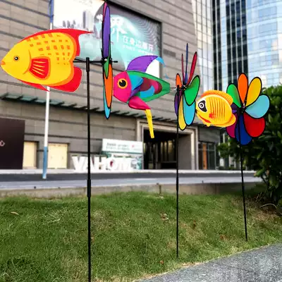 Xibao has fish goldfish modeling every year, increase the color cloth windmill real estate scenic area Garden Kindergarten outdoor decoration