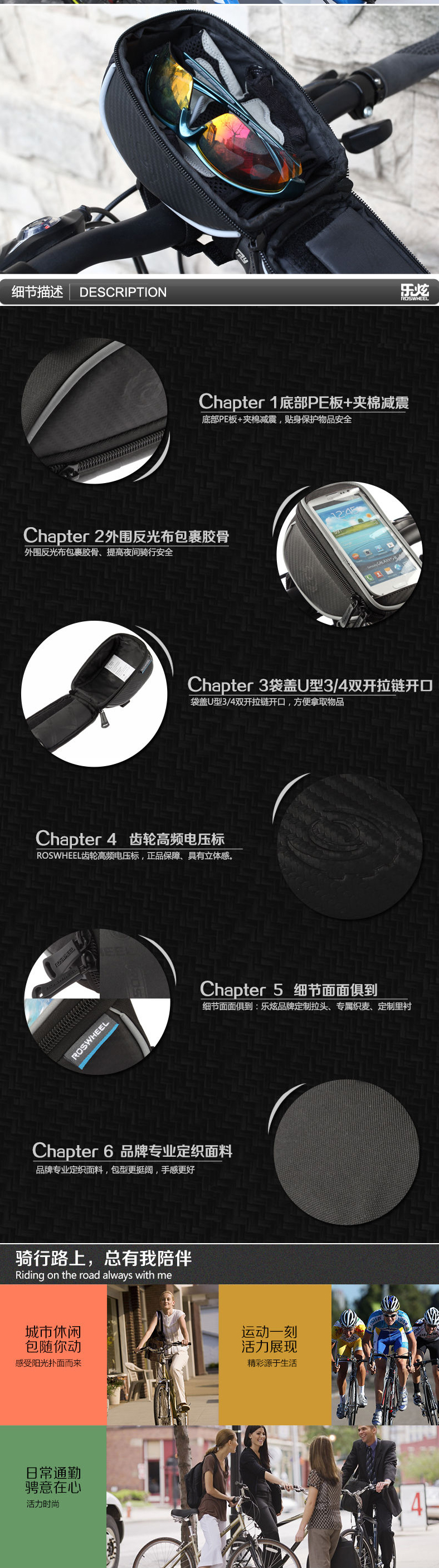 Sacoche pour vélo ROSWHEEL - Ref 2212530 Image 14