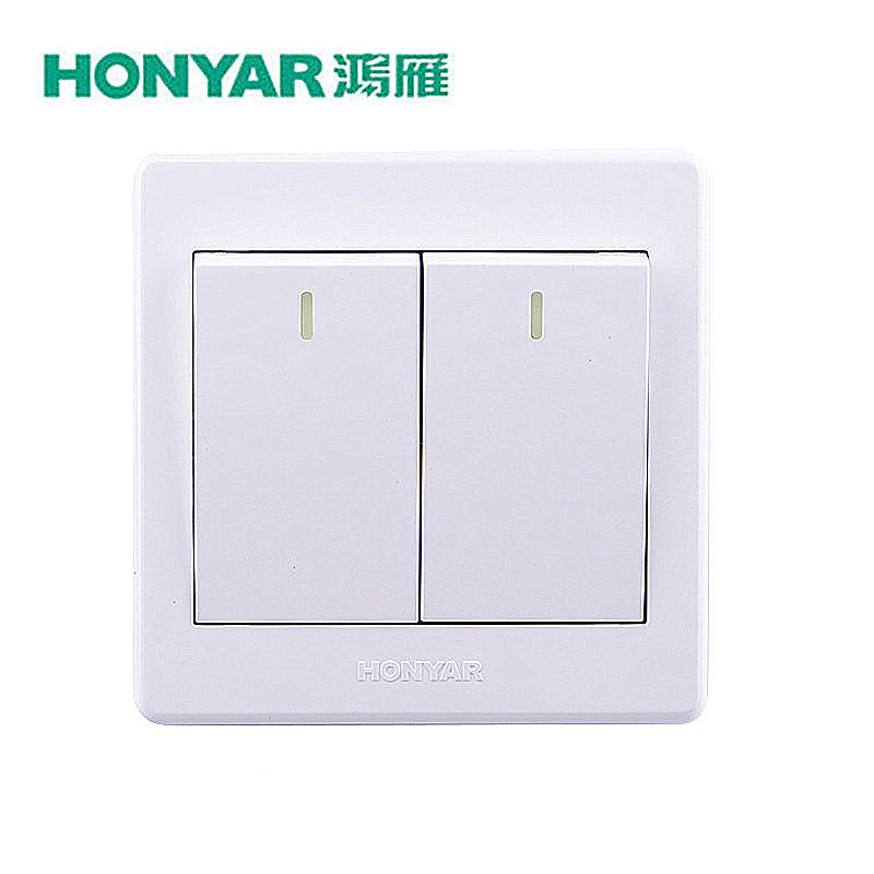 Promotional Hongyan switch socket X3 Meiyi 86 type two-open multi-control double switch halfway double three-control panel