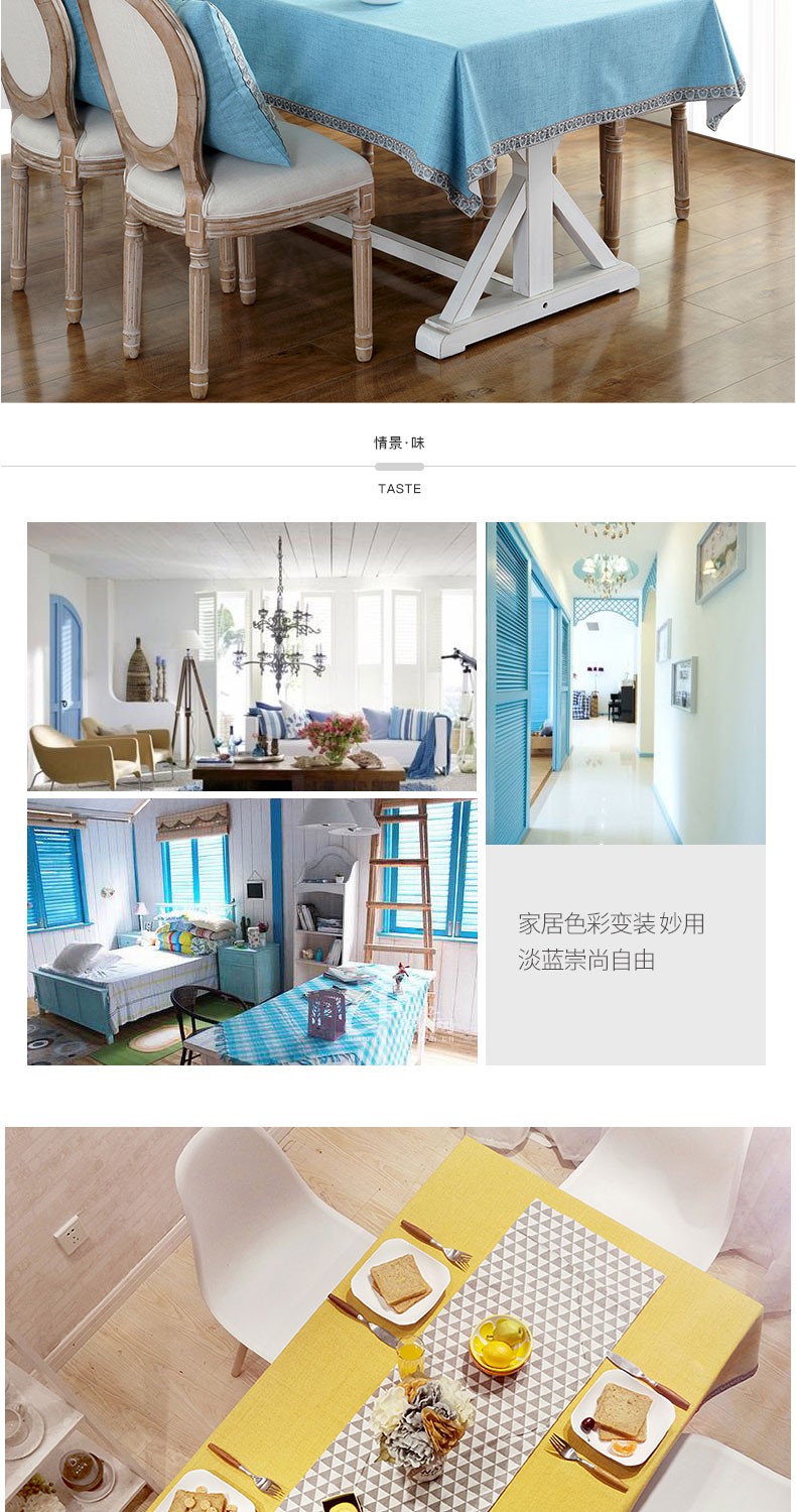 Khăn trải bàn bằng vải cotton và vải lanh nhỏ bàn cà phê tươi bàn vải không thấm nước Bắc Âu in ký túc xá khăn trải bàn hình chữ nhật khăn trải bàn kính phòng khách