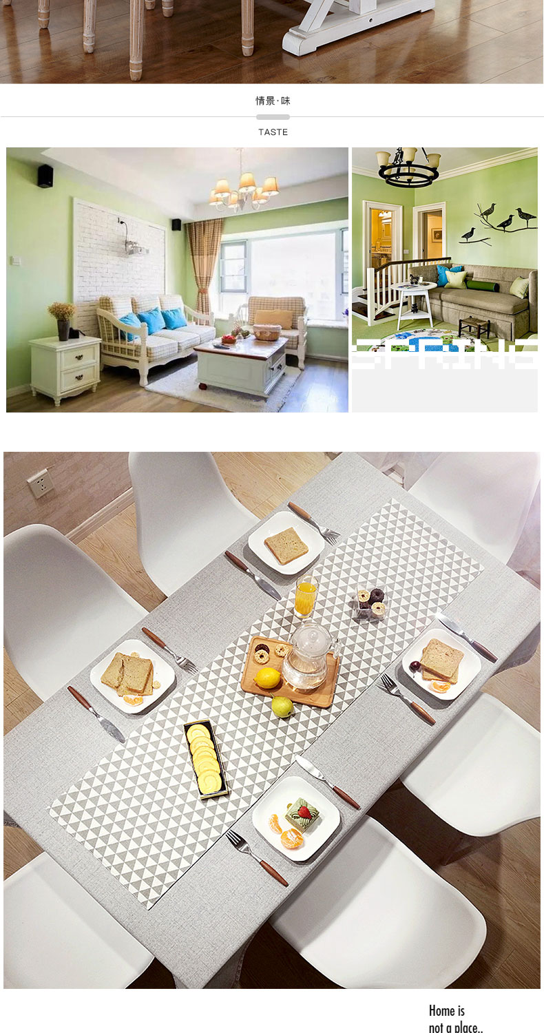 Khăn trải bàn bằng vải cotton và vải lanh nhỏ bàn cà phê tươi bàn vải không thấm nước Bắc Âu in ký túc xá khăn trải bàn hình chữ nhật khăn trải bàn kính phòng khách