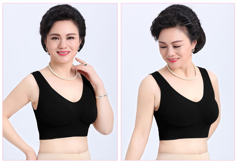 Đồ lót nữ trung niên áo ngực mẹ không có vành chống rách ngủ áo ngực kích thước lớn phần mỏng thể thao thoáng khí quần lót đẹp