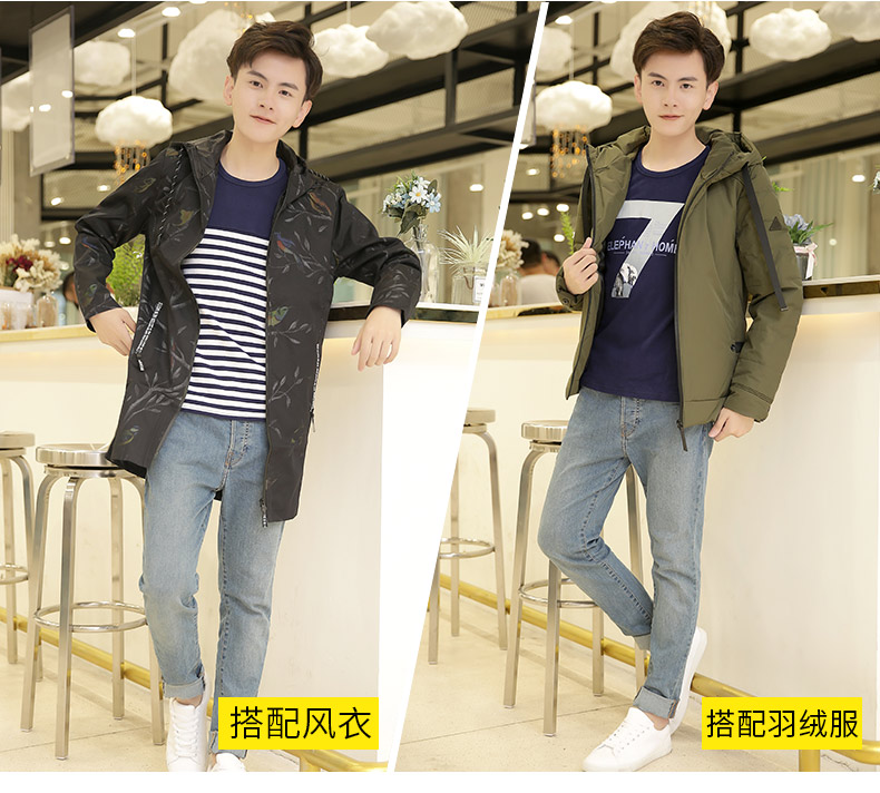 Teen Qiuyi Qiuku Suit Nam Cotton Học sinh trung học Cotton Áo len Cotton Đồ lót ấm thời trang đồ bộ