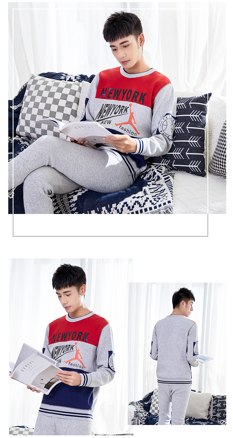 Thanh niên nhiệt đồ lót dày cộng với nhung nam học sinh trung học cơ sở lớn trẻ em cotton mùa thu quần dài quần dài học sinh phù hợp với mùa đông đồ lót