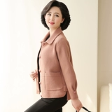 Демисезонный пуховик для матери, куртка, короткий шерстяной комплект для пожилых людей, в западном стиле, 50 лет, для среднего возраста