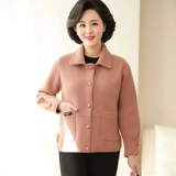 Демисезонный пуховик для матери, куртка, короткий шерстяной комплект для пожилых людей, в западном стиле, 50 лет, для среднего возраста