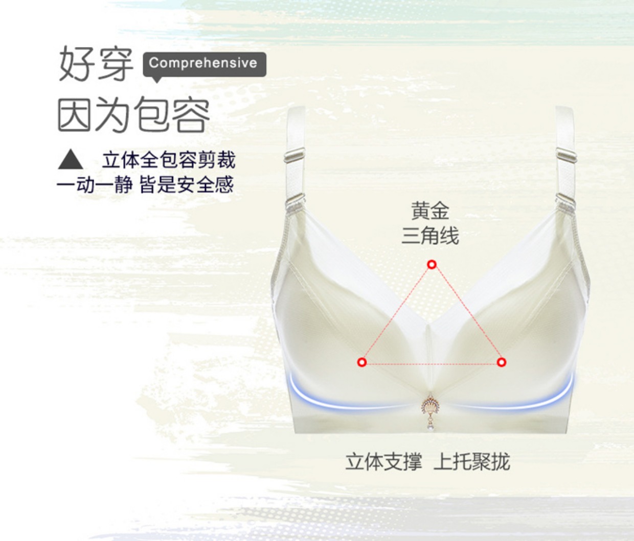 Không xốp nhẹ thoáng khí không có vòng ngực bằng thép siêu mỏng kích thước lớn đồ lót MM chất béo tụ tập chống sag bra xuân hè quần lót nữ