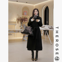 Zhirou (Master of Quiet Luxury) Autumn and Winter Fashionable Kid Cashmere Coat Versatile Mid-Length Double-Sided Wool Jacket