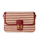 【Возбужденная Houndstrap Love】 Красная клетчатая сумка для почтового парня 2024 Высококачественная свадебная сумка для невесты доступна для женщин каждый день