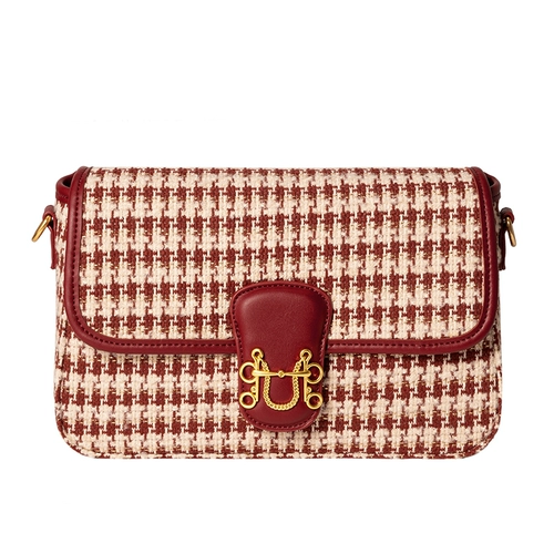 【Возбужденная Houndstrap Love】 Красная клетчатая сумка для почтового парня 2024 Высококачественная свадебная сумка для невесты доступна для женщин каждый день