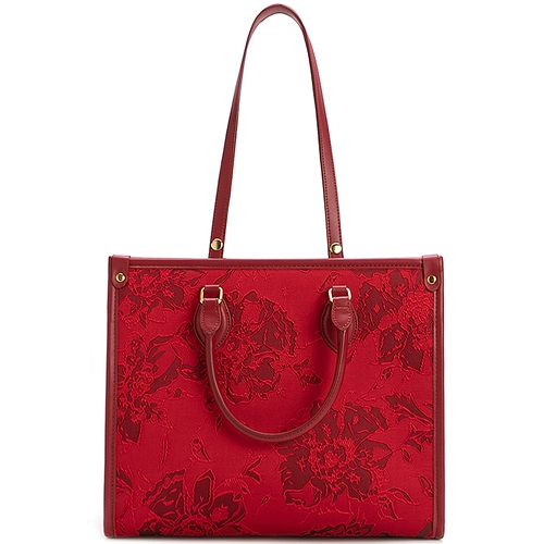 Вместительная и большая красная сумка через плечо для невесты, с вышивкой, премиум класс