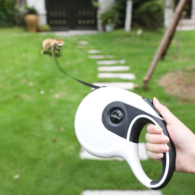 Pet Pooch Automatic Telescopic Traction Rope Small And Medium Dog Teddy Dog Rope Gold Wool Side Pastel Telescopic Walking Dog Supplies