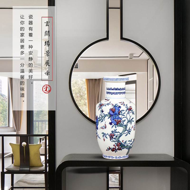 Jingdezhen ceramics imitation qianlong hand - made gourd of blue and white porcelain vases, sitting room of the new Chinese style household adornment furnishing articles