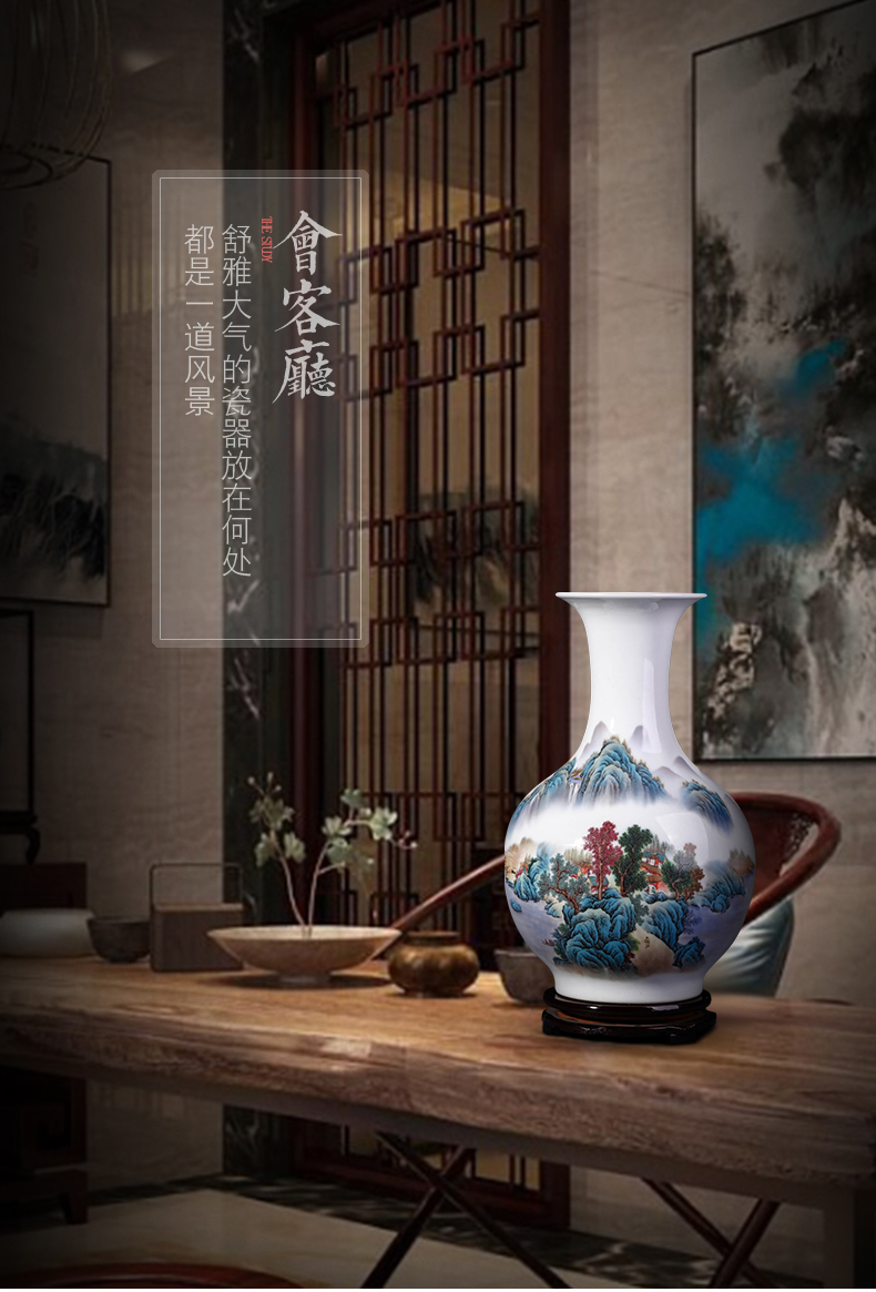 Jingdezhen ceramics powder enamel vase furnishing articles sitting room of TV ark, wine porch decoration of Chinese style household arranging flowers