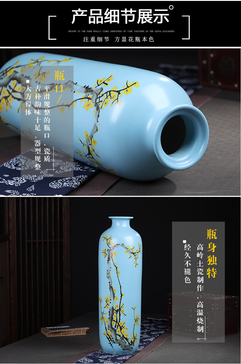 Jingdezhen ceramics high hand - made vases, flower arranging landing place, a new Chinese TV ark, large sitting room adornment