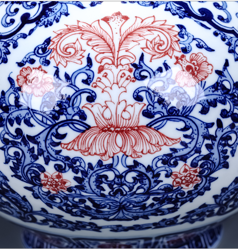 Jingdezhen ceramics hand - made of blue and white porcelain vases, flower arranging Chinese archaize sitting room porch ark, decorations furnishing articles