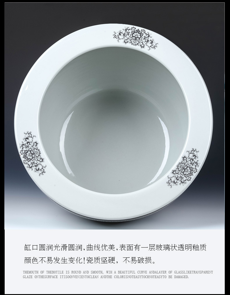 Jingdezhen ceramics basin of the sitting room aquarium to raise water lily lotus is suing garden kind of cycas miniascape extra large flower pot