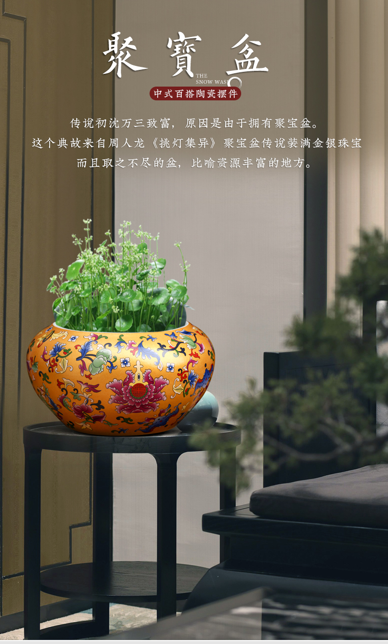 Jingdezhen ceramics cornucopia in plutus the accumulate hydroponic flower pot home aquarium porch opening gifts furnishing articles