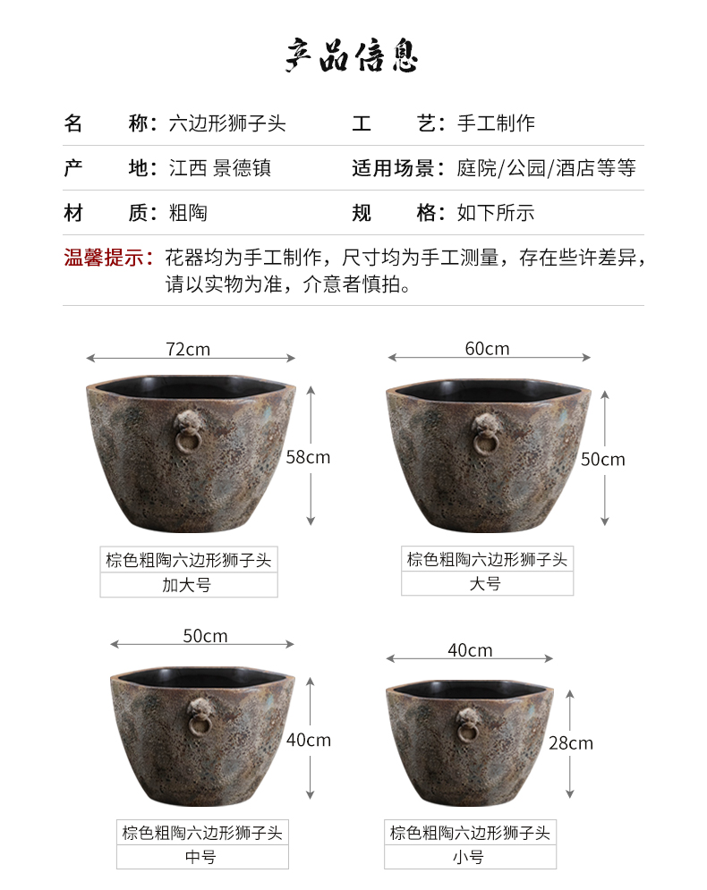 Jingdezhen ceramics manually restoring ancient ways goldfish bowl lotus lotus cylinder flowerpot is suing courtyard garden king